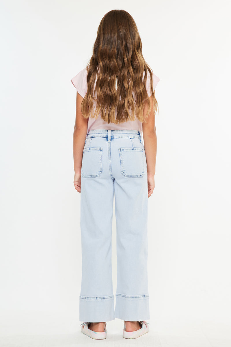 ♡cancan♡ Kassie High Rise Kids Crop Wide | Official Kancan USA