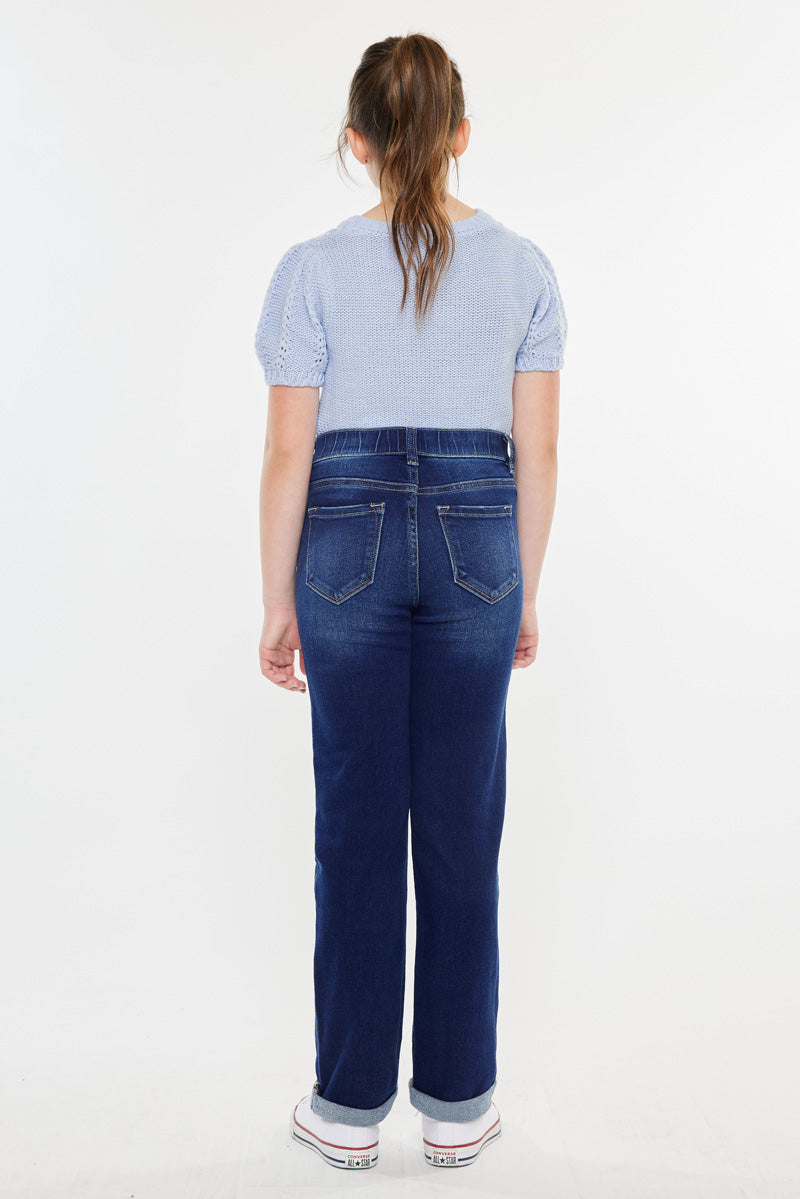 Milly Mid Rise Straight Kids Jeans - Official Kancan USA