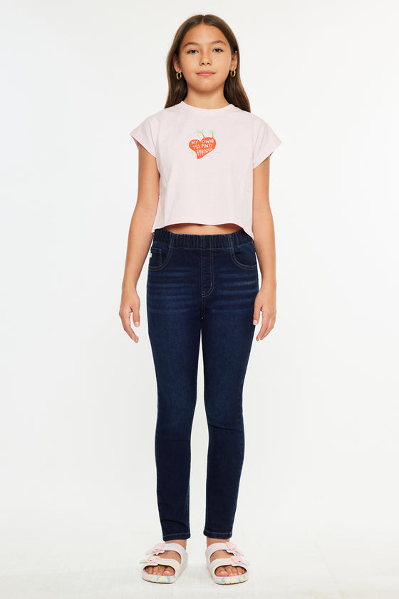 Crystal High Rise Ankle Skinny Kid Jeans - Official Kancan USA