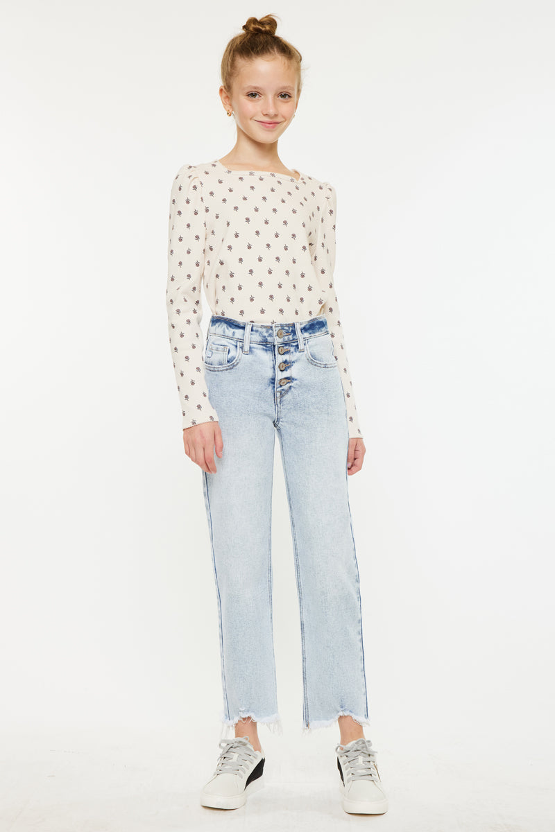 Maggy High Rise Kids Cropped Straight - Official Kancan USA