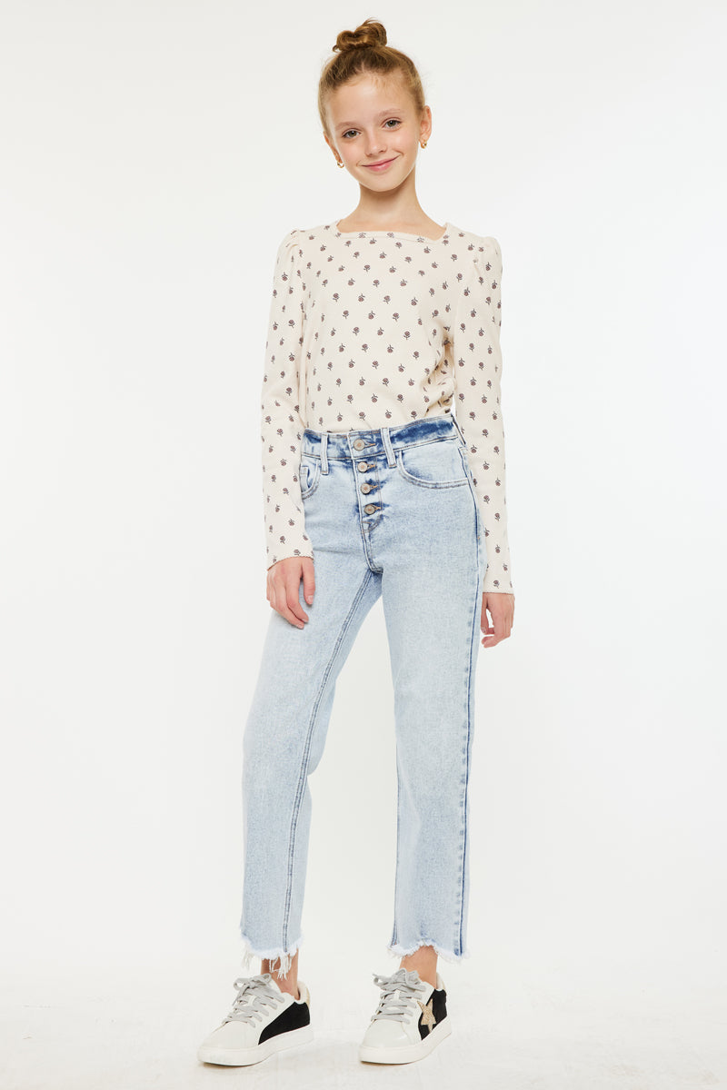 Maggy High Rise Kids Cropped Straight - Official Kancan USA