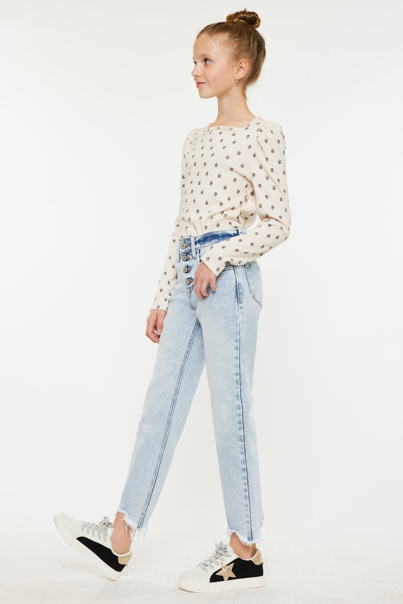 Maggy High Rise Kids Cropped Straight - Official Kancan USA