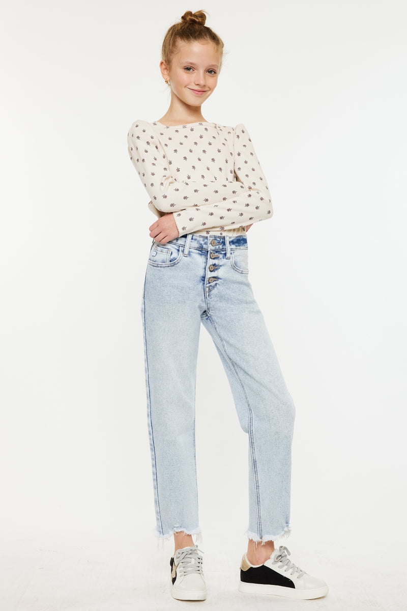 Maggy High Rise Kids Cropped Straight - Official Kancan USA