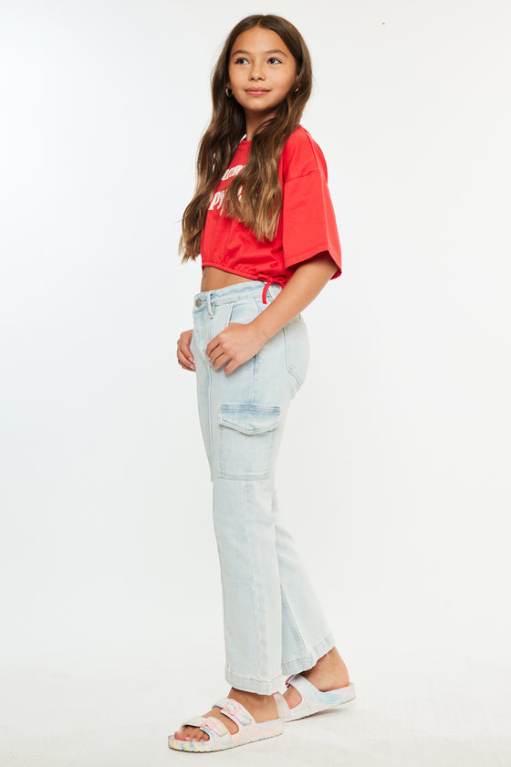 Normani High Rise Kids Cargo Flare - Official Kancan USA