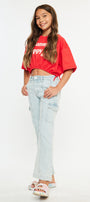 Normani High Rise Kids Cargo Flare - Official Kancan USA