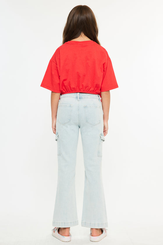 Normani High Rise Kids Cargo Flare - Official Kancan USA
