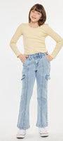 Normani High Rise Kids Cargo Flare - Official Kancan USA