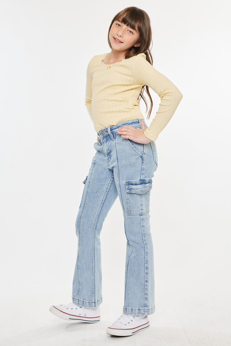Normani High Rise Kids Cargo Flare - Official Kancan USA
