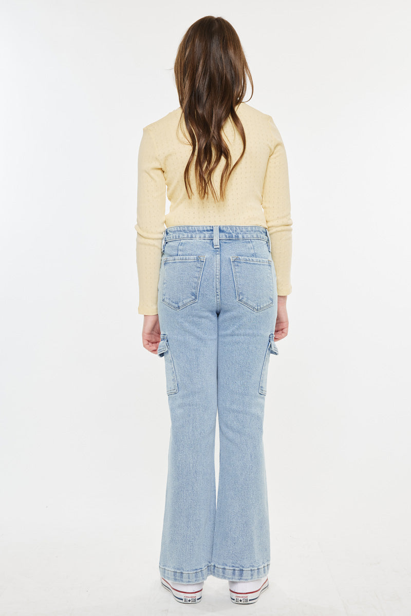 Normani High Rise Kids Cargo Flare - Official Kancan USA