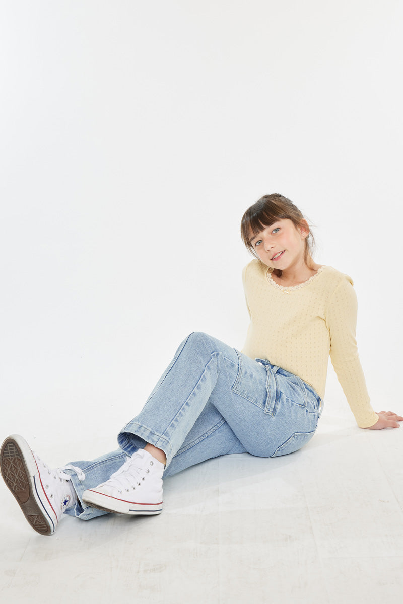 Normani High Rise Kids Cargo Flare - Official Kancan USA