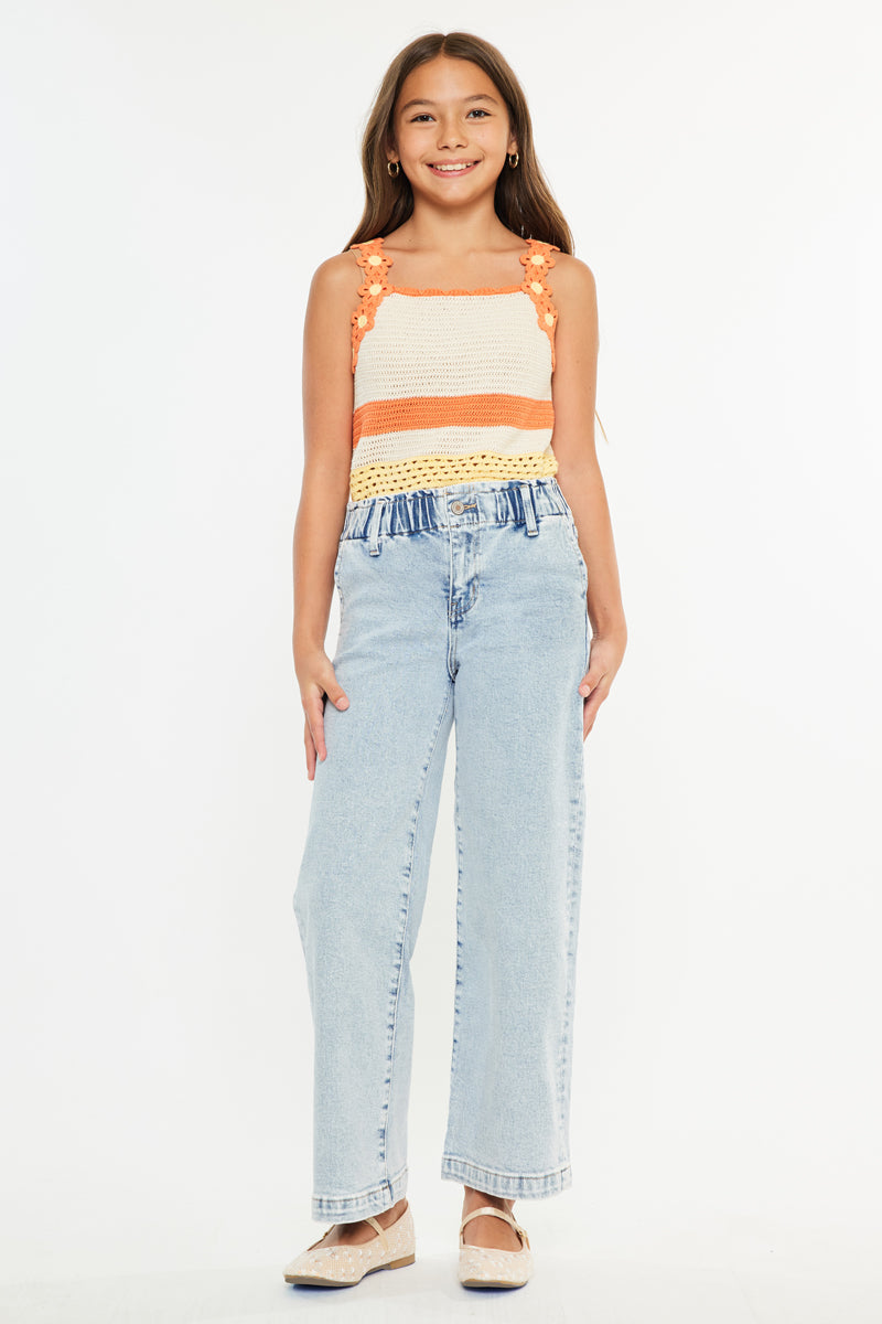 Rubi High Rise Wide Leg Kids Jeans - Official Kancan USA