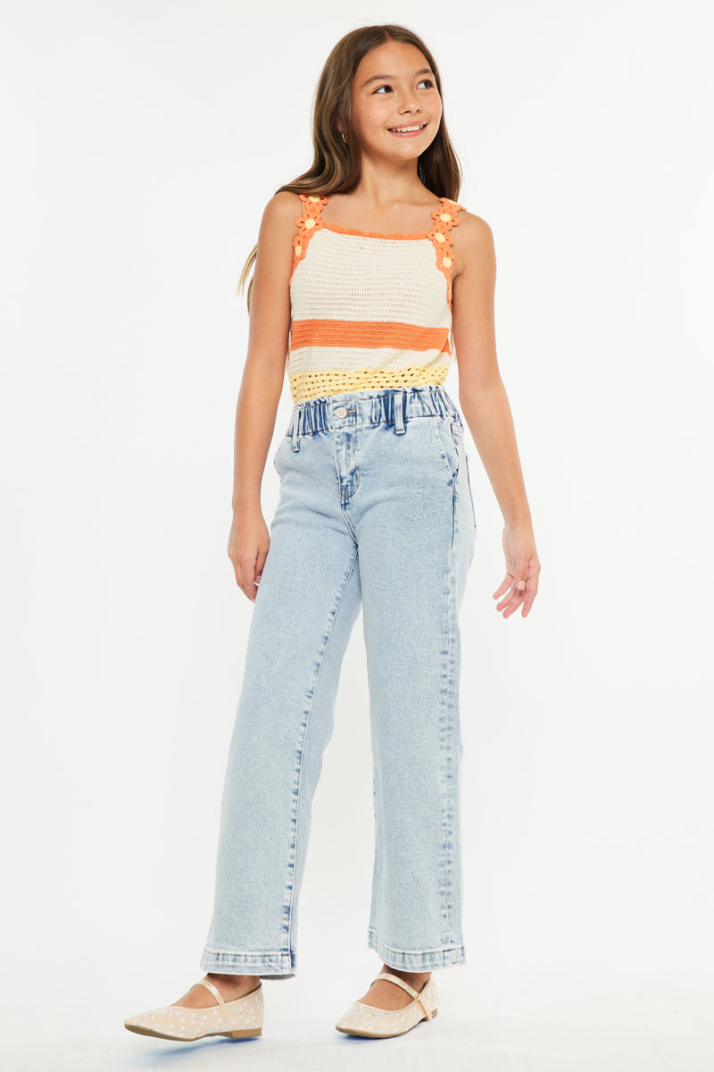Rubi High Rise Wide Leg Kids Jeans - Official Kancan USA