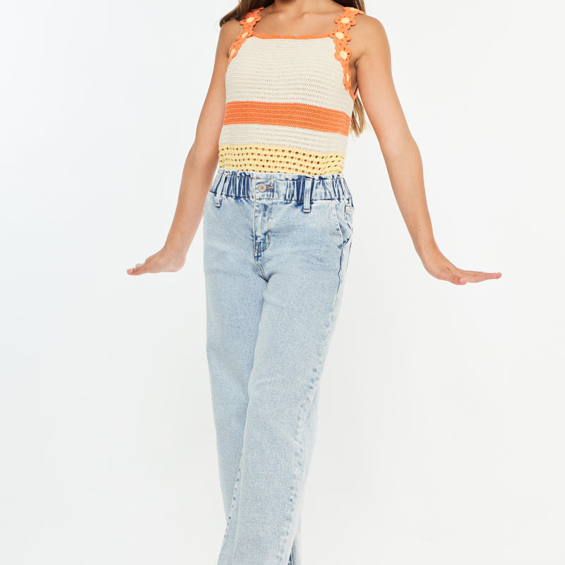 Rubi High Rise Wide Leg Kids Jeans - Official Kancan USA