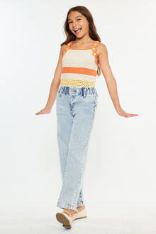  Rubi High Rise Wide Leg Kids Jeans