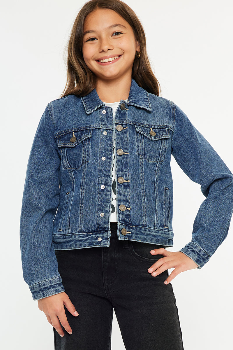 Jen Kids Denim Jacket – Cute, Durable Everyday Style – Kancan USA
