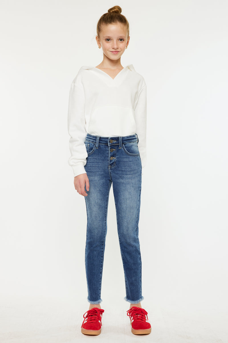 Marinette High Rise Ankle Skinny Kid Jeans - Official Kancan USA