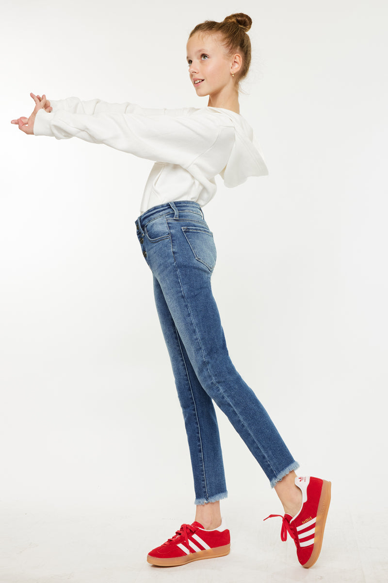 Marinette High Rise Ankle Skinny Kid Jeans - Official Kancan USA