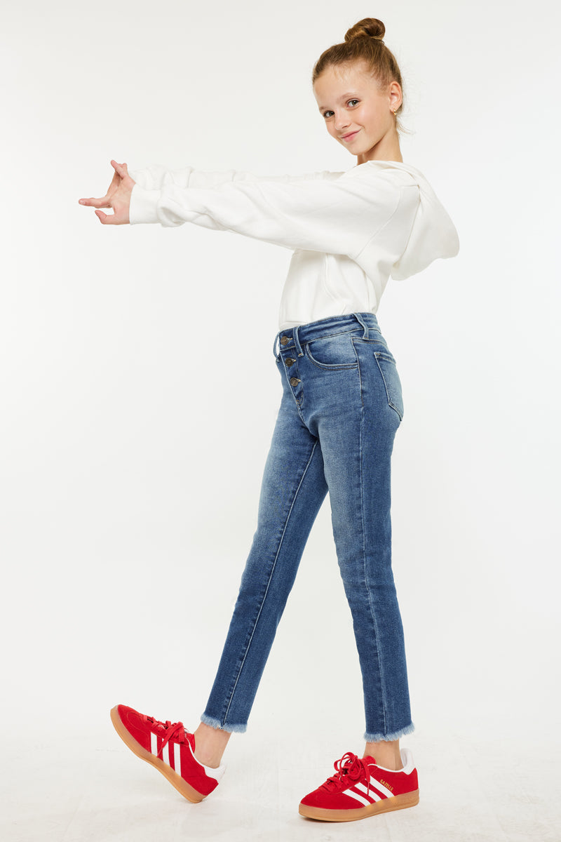 Marinette High Rise Ankle Skinny Kid Jeans - Official Kancan USA