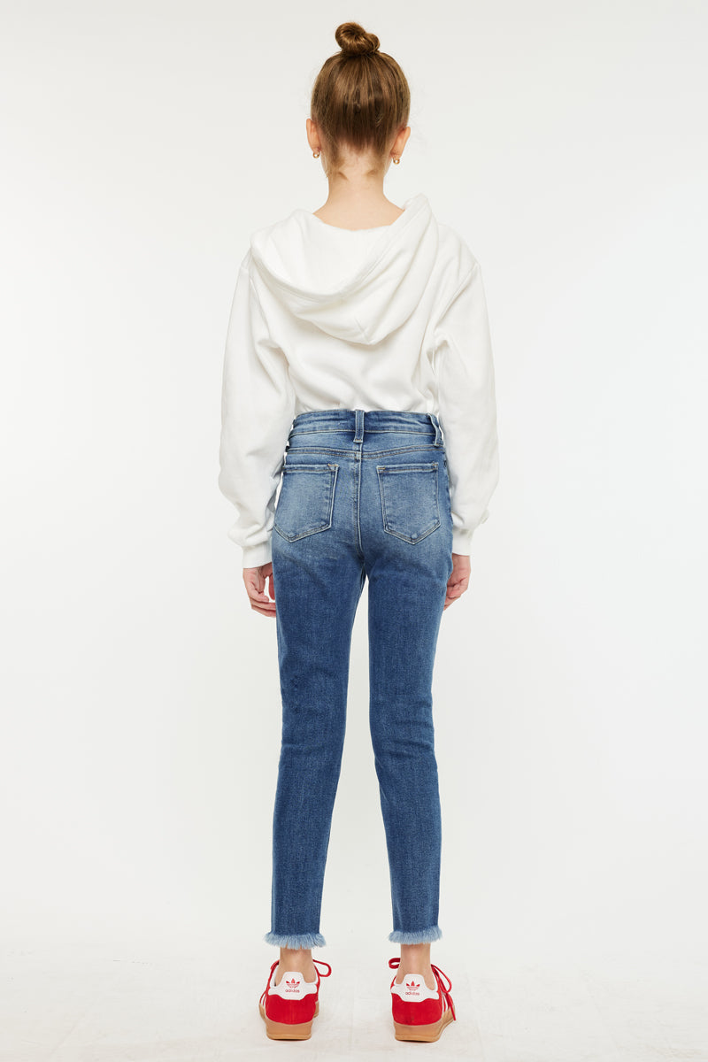 Marinette High Rise Ankle Skinny Kid Jeans - Official Kancan USA