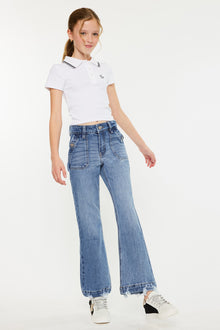  Sherri High Rise Wide Leg Flare Kid Jeans - Official Kancan USA