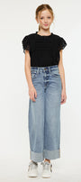 Danielle High Rise Kids Cropped Wide Leg - Official Kancan USA