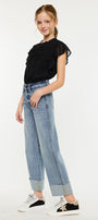 Danielle High Rise Kids Cropped Wide Leg - Official Kancan USA