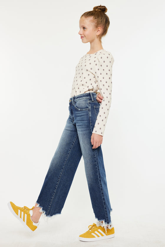 America High Rise Kids Cropped Wide Leg - Official Kancan USA