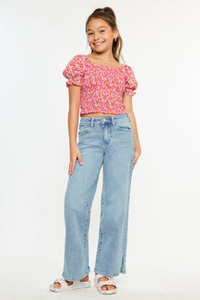  Aurora High Rise Wide Leg Kid Jeans