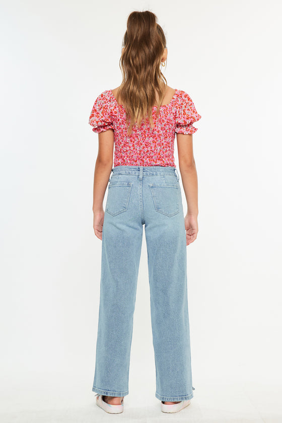 Aurora High Rise Wide Leg Kid Jeans - Official Kancan USA