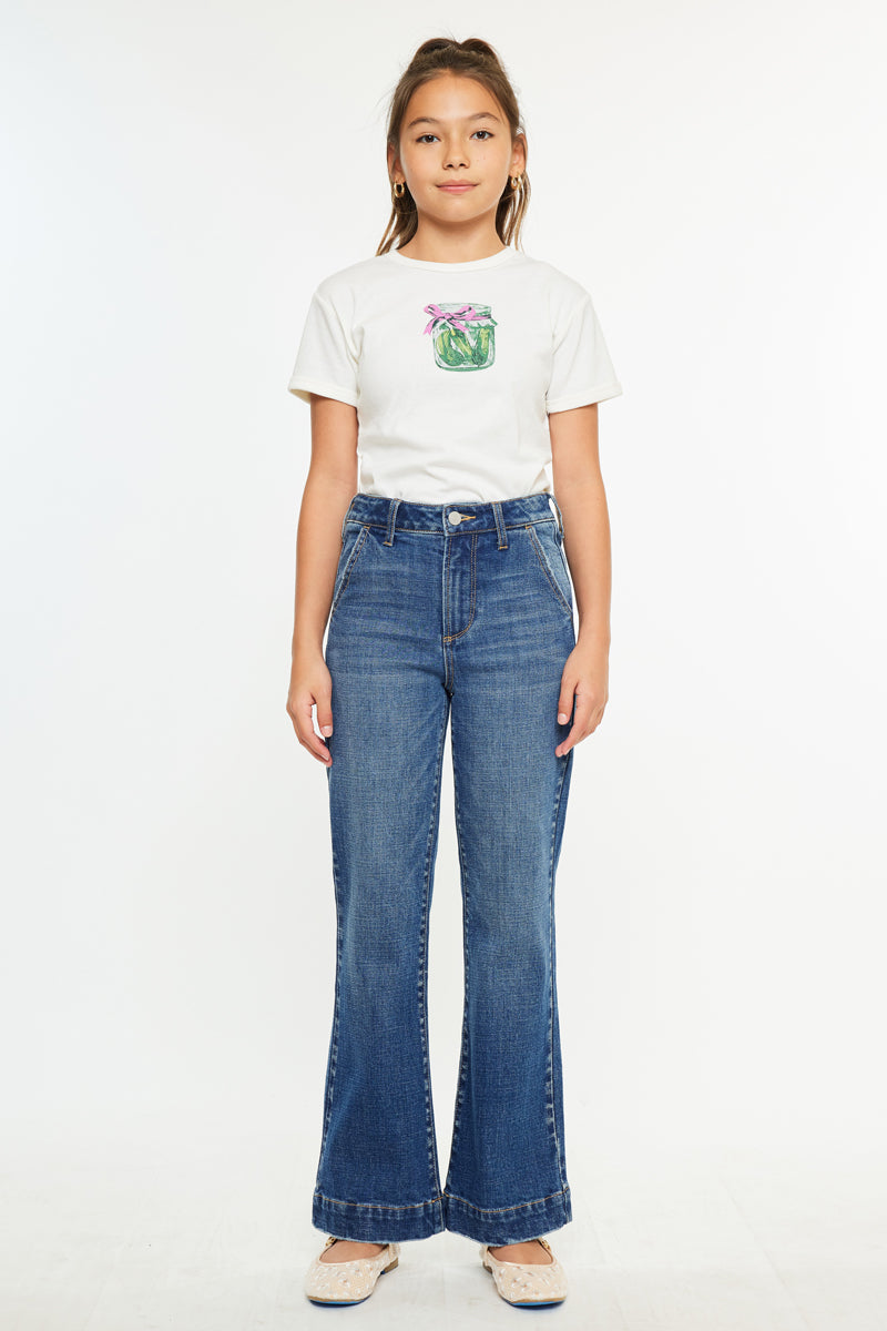 Tini High Rise Kids Trousers Wide Leg - Official Kancan USA