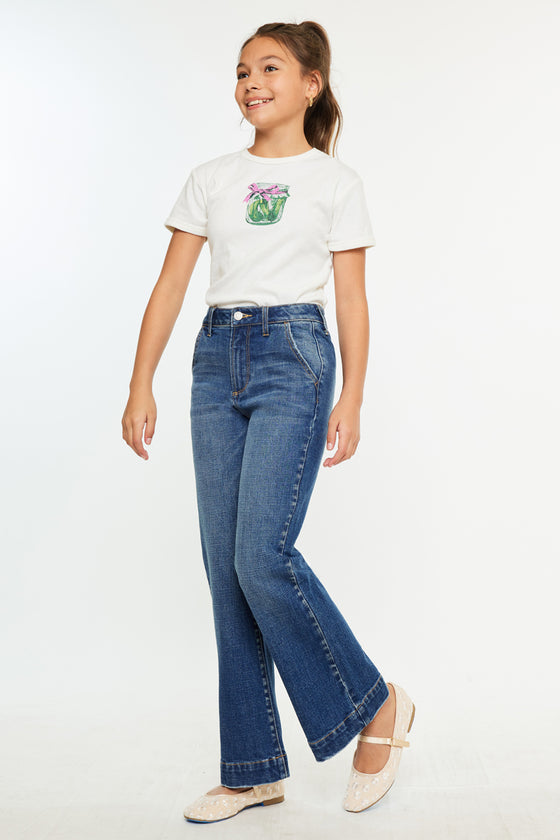 Tini High Rise Kids Trousers Wide Leg - Official Kancan USA