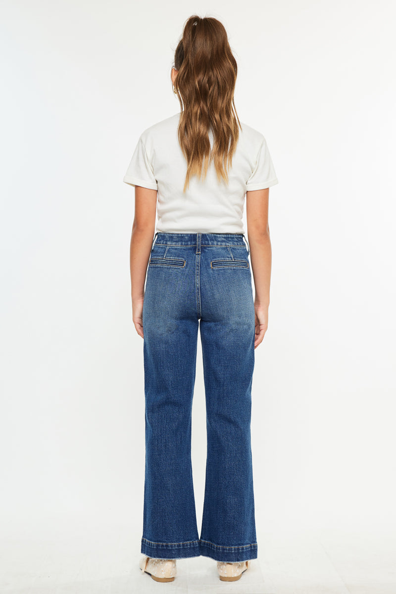 Tini High Rise Kids Trousers Wide Leg - Official Kancan USA