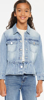 Penny Kids Peplum Denim Jacket - Official Kancan USA