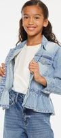 Penny Kids Peplum Denim Jacket - Official Kancan USA