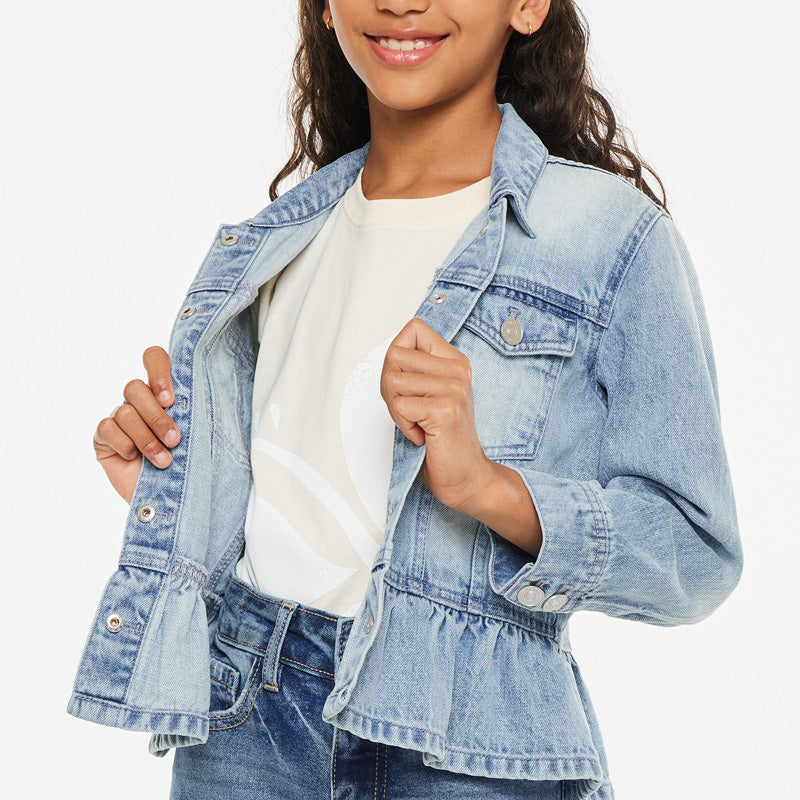Penny Kids Peplum Denim Jacket - Official Kancan USA