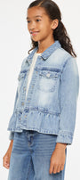 Penny Kids Peplum Denim Jacket - Official Kancan USA