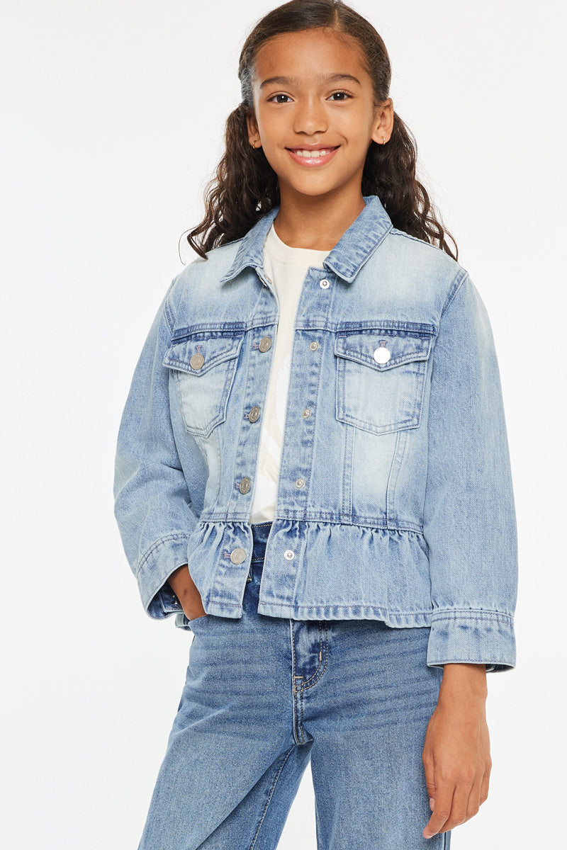 Girls peplum jacket 2025
