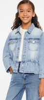Penny Kids Peplum Denim Jacket - Official Kancan USA