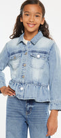 Penny Kids Peplum Denim Jacket - Official Kancan USA