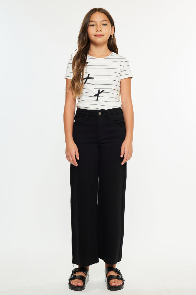Berlin High Rise Crop Wide Leg Kids Jeans - Official Kancan USA