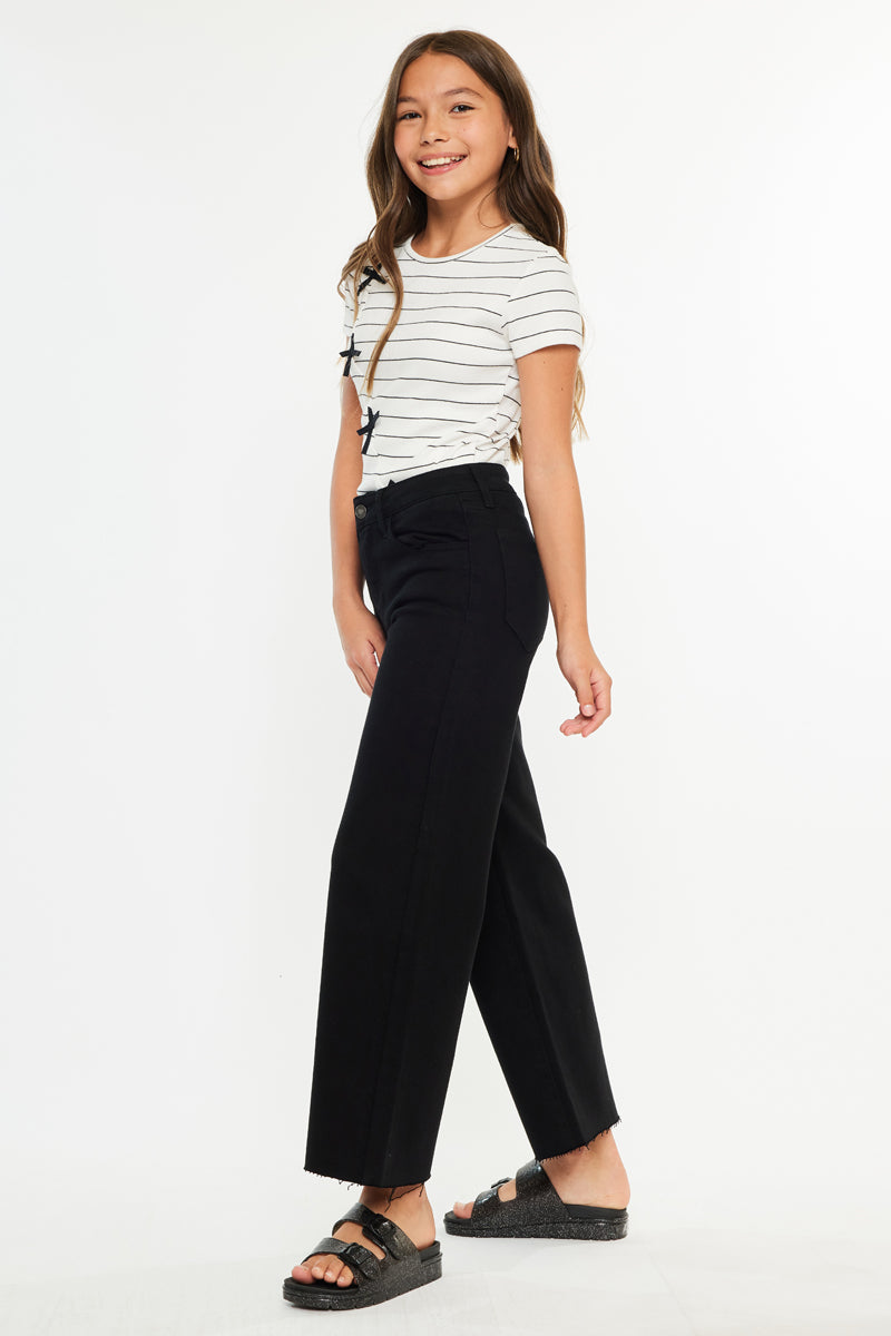 Berlin High Rise Crop Wide Leg Kids Jeans - Official Kancan USA