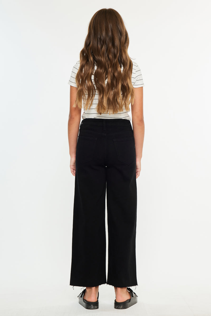 Berlin High Rise Crop Wide Leg Kids Jeans - Official Kancan USA