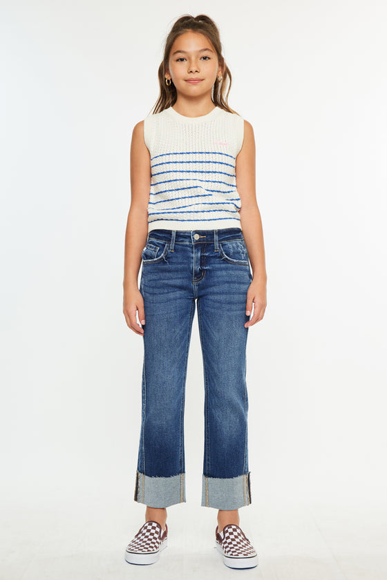 Gisela Mid Rise Kids Cropped Straight - Official Kancan USA
