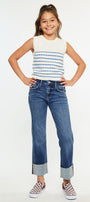 Gisela Mid Rise Kids Cropped Straight - Official Kancan USA