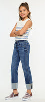Gisela Mid Rise Kids Cropped Straight - Official Kancan USA