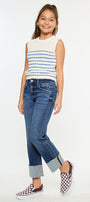 Gisela Mid Rise Kids Cropped Straight - Official Kancan USA