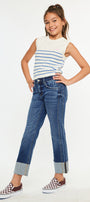Gisela Mid Rise Kids Cropped Straight - Official Kancan USA