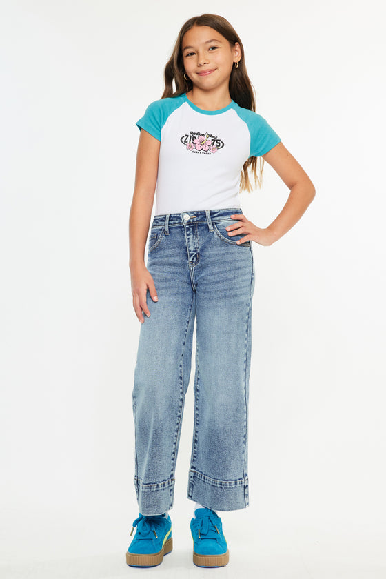 Nellie High Rise Kids Crop Wide Leg - Official Kancan USA