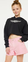 Melly  High Rise Kids Shorts - Official Kancan USA