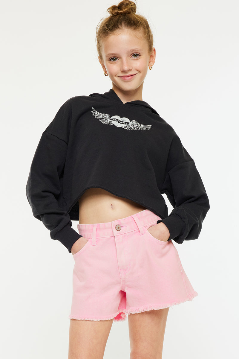 Melly  High Rise Kids Shorts - Official Kancan USA